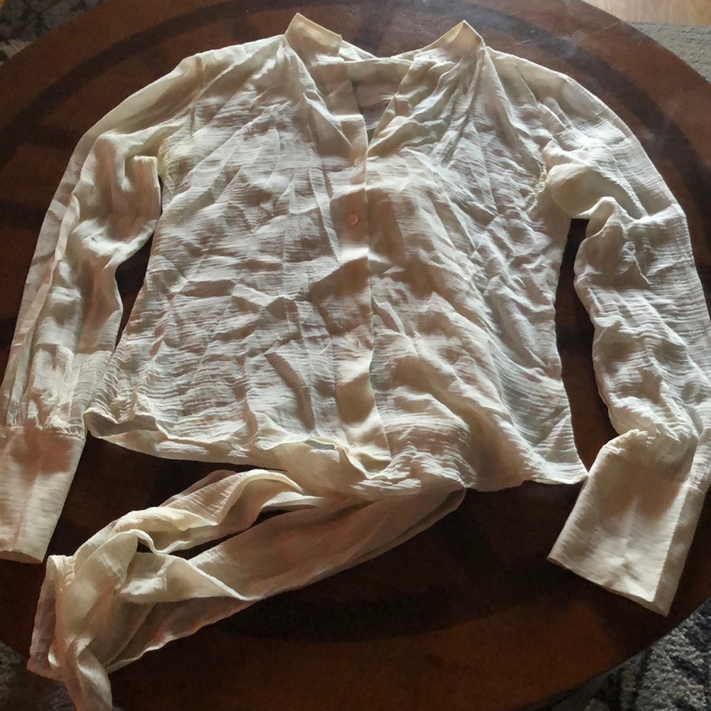 Theory Long Sleeve Blouse Top